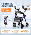 Vocic Z22 Upright Rollator Walker with GelCool Adjustable Armrests Foldable New