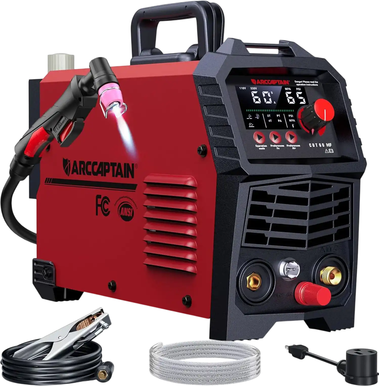 Arccaptain CUT60 HF Plasma Cutter Non-Touch Pilot Arc 60A Dual Voltage 110/220V New