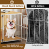 40-inch dog crate furniture with wood bottom for stability and paw-friendliness, featuring dual lockable doors.