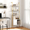 72.5 Inch Tall Bookshelf with Cabinet Anti-Tipping Kits and Metal Frame-White - Gallery View 1 of 9