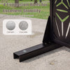 Freestanding black fence panel with reinforced base and expansion bolts, suitable for various floor types and outdoor.