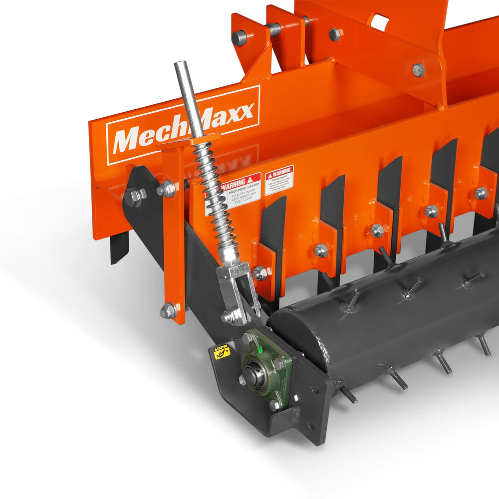 84" Heavy Duty Soil Pulverizer,  Single Spiked Roller,  29 Shanks,  Category 1 and 2,  3 Point Hitch Tractor Attachment,  TSP84