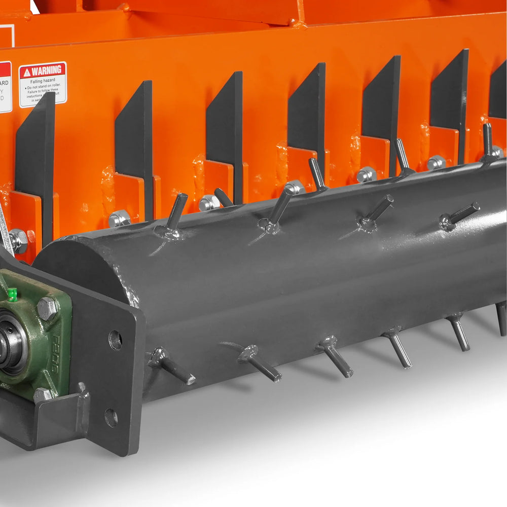 72" Heavy Duty Soil Pulverizer,  Single Spiked Roller,  25 Shanks,  Category 1 and 2,  3 Point Hitch Tractor Attachment,  TSP72