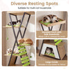 Multi-level cat tree featuring an elevated perch with guardrails and a large condo, perfect for indoor cats.