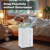 Dehumidifier with sleep mode and low noise, designed for large rooms up to 5500 sq. ft., ensuring peaceful nights.