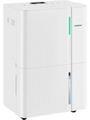 74-pint dehumidifier with LED display, 3 modes, and 4 wheels for easy mobility in large rooms up to 5500 sq. ft.
