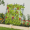 A-frame garden trellis for climbing plants, featuring sturdy clips and PE-coated metal tubes, ideal for flowers and.