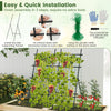 74-inch tall black garden trellis with A-frame structure, easy installation, ideal for climbing flowers and vegetables.