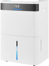 74 pints dehumidifier in white with smart touch control, 3 modes, and large water tank for home use up to 4500 sq. ft.