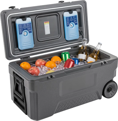 Costway 74 Qt Portable Rolling Outdoor Cooler w/ Fish Ruler 27016799 New