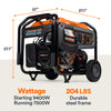 Generac GP7500EDF 7500W/9400W Generator Dual Fuel Gas Propane Electric Start CO Sense 8011 RFB