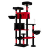 Gothic cat tree featuring 2 plush perches, spacious cat houses, and multiple scratching posts for indoor cats.