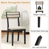 Modern dining chair with ergonomic tilt backrest, sturdy rubber wood legs, and non-slip foot pads for dining room use.