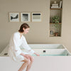 Empava Cold bath 55.12-in x 78.74-in White Acrylic Rectangle Alcove Whirlpool Tub with Drain ( Reversible Drain )