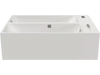 Empava Cold bath 55.12-in x 78.74-in White Acrylic Rectangle Alcove Whirlpool Tub with Drain ( Reversible Drain )