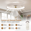 19-inch low-profile ceiling fan with dimmable LED, remote control, and 6 speed settings for efficient airflow in any.