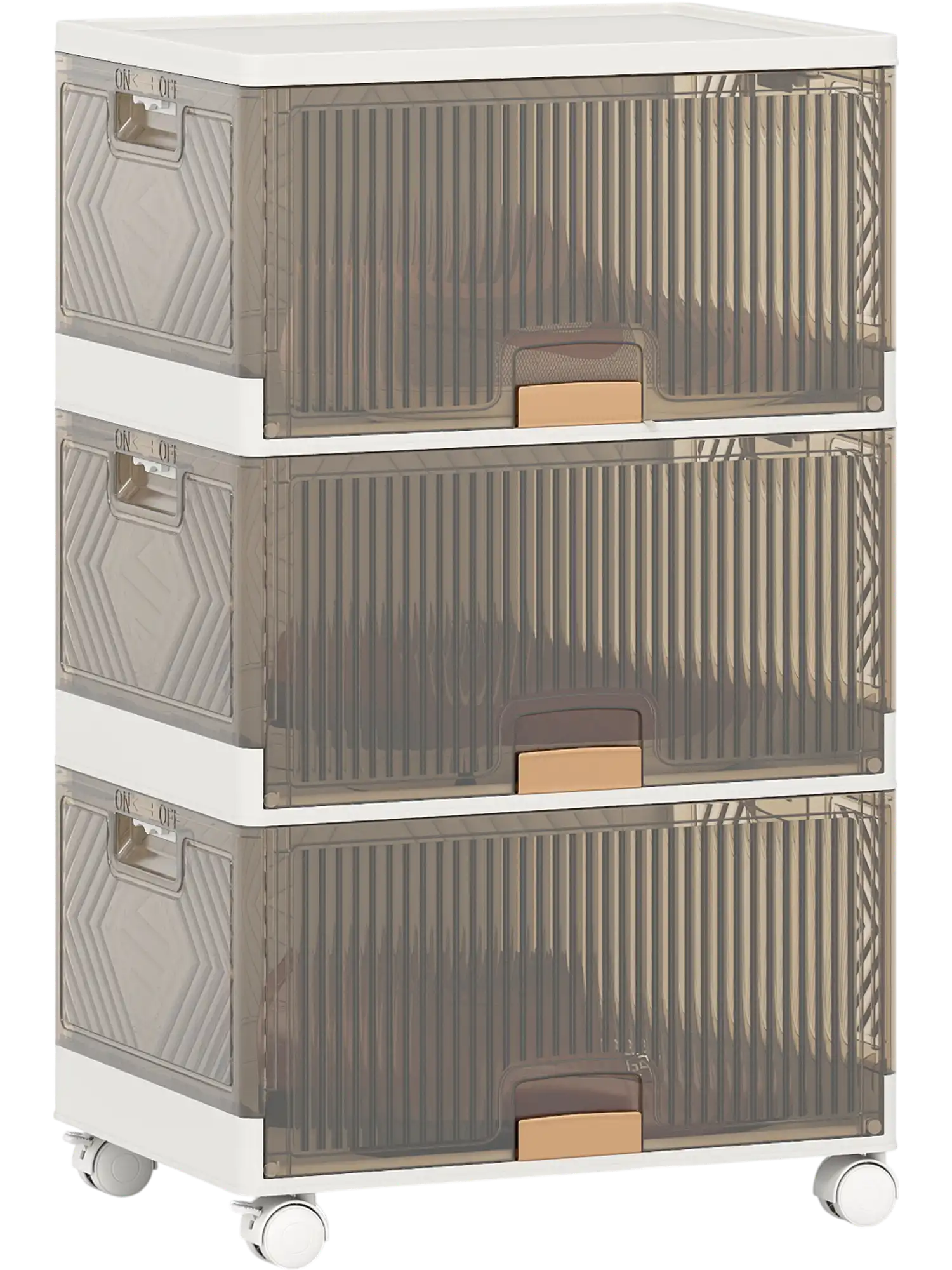 Costway Stackable Storage Bins with Detachable Wheels 80176300 New