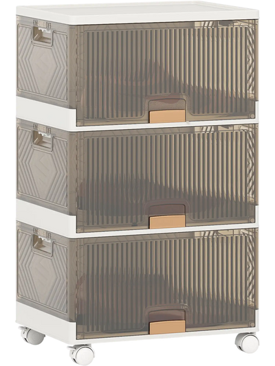 Costway Stackable Storage Bins with Detachable Wheels 80176300 New