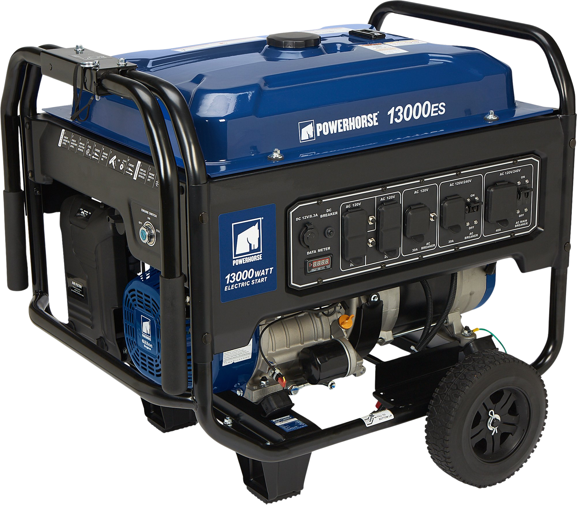 Powerhorse 799215 Generator 10000W/13000W Low THD Electric Start Gas New