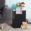 Corner Bamboo Hamper Laundry Basket-Black - Gallery View 1 of 14