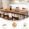79-inch outdoor dining table with 0.7" acacia wood tabletop, designed for 8 people, featuring a 1.9" umbrella hole.