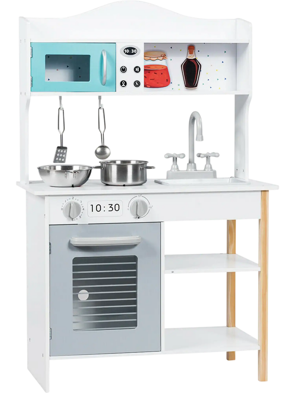 Kids Kitchen Cookware Pretend Cooking Food Play Set