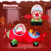 Christmas inflatable airplane featuring Santa Claus and gift boxes, made of weather-resistant fabric, 7.2 feet long.