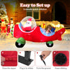 7.2 feet Christmas inflatable airplane featuring Santa Claus and a bear, made of weather-resistant fabric with LED.