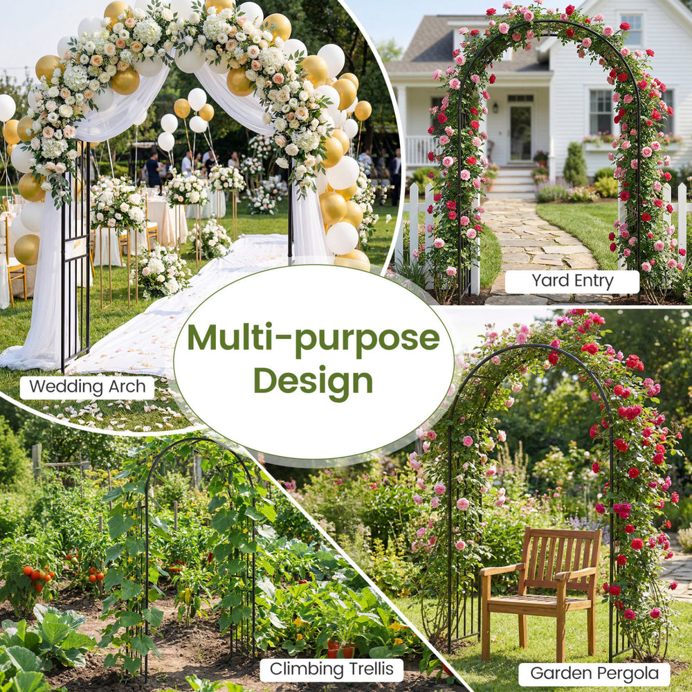 7.2 Feet Garden Decoration Climbing Plants Arch - Gallery View 9 of 10
