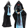 Animated 7.2 ft Halloween Soul Sucker decoration features red flashing eyes and a moaning sound for spooky effects.