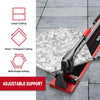 Manual tile cutter with adjustable support, sharp tungsten carbide blade, and ergonomic handle for precise cutting.