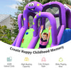 Inflatable water park featuring a cute octopus design, large splashing pool, and super tall slide for backyard fun.