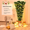 7 feet unlit upside down artificial Christmas tree with 1000 branch tips, ideal for saving space and eye-catching decor.