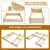Detailed view of the U-shaped wooden garden raised bed made of fir wood, showcasing its assembly instructions and.