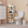 4-tier folding metal shelf with a heavy-duty steel frame, perfect for plant display and storage in any corner.