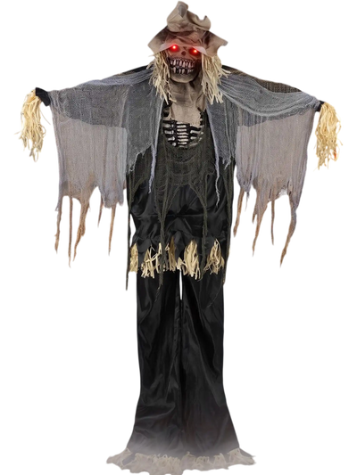 Costway 7.3' Halloween Animated Scarecrow Decoration 86086085 New