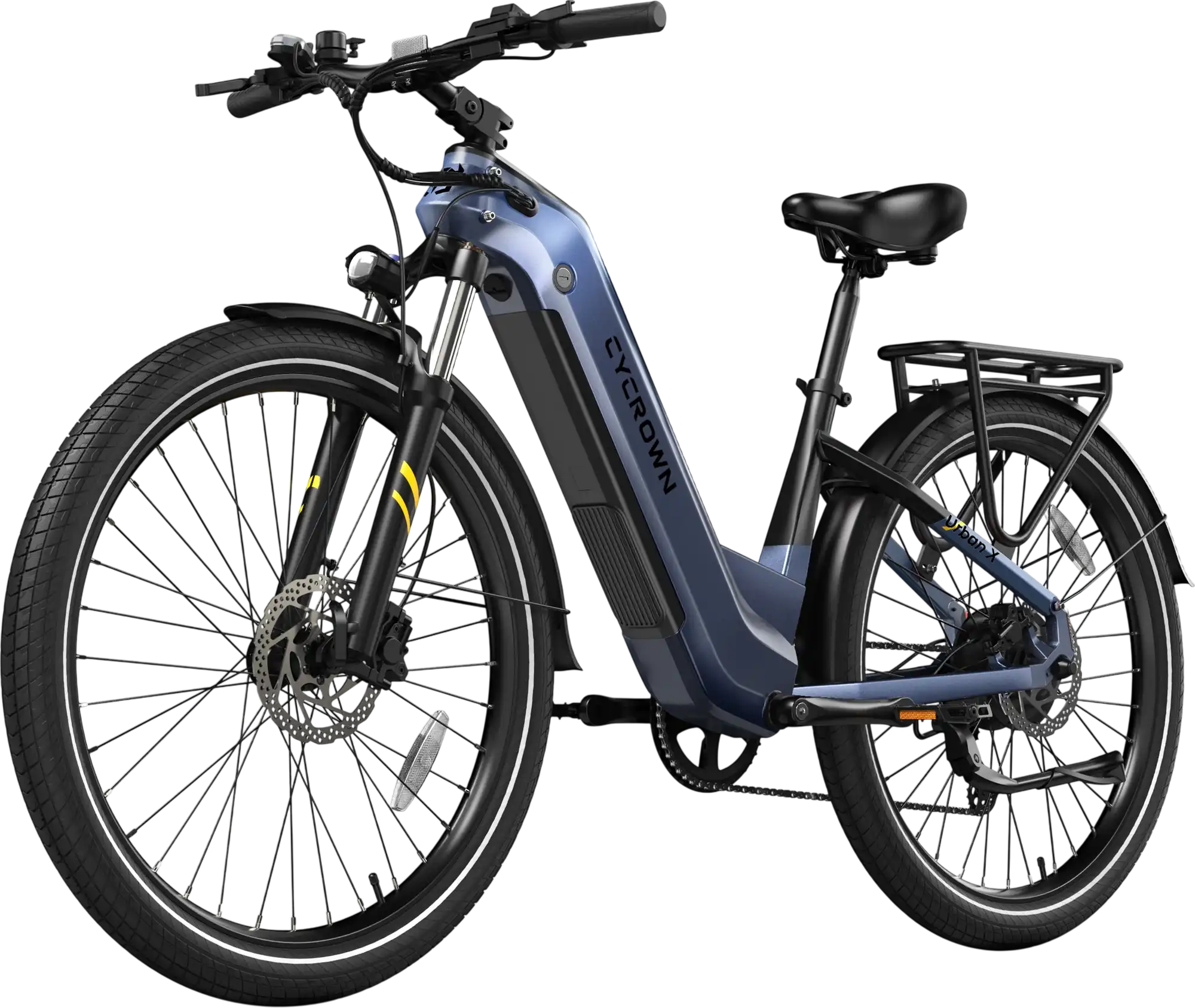 Cycrown Urban X Electric Bike Commuter Step-Through 90 Mile Range 28 MPH 1000W New