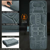 Foldable massage mat with plush surface, 10 vibration motors, and lumbar heat therapy for muscle relief and relaxation.