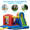 Inflatable kid bounce house castle with water slide, made of puncture-resistant 420D oxford fabric, for indoor or.