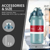 Gray 44oz vacuum insulated stainless steel sports water bottle with flip top lid and removable straw, ideal for outdoor.