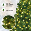 7-foot PVC artificial Christmas tree with 300 warm white LED lights and thick branches for a realistic look.