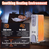 1500W oil-filled radiator heater with adjustable thermostat, silent operation, and 4 wheels for easy movement in any.