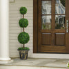 Artificial 4 feet topiary triple ball tree plant with realistic PE leaves, perfect for indoor or outdoor decoration.