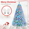 6 FT Smart Pencil Christmas tree with RGB lights, music sync, and gloves included for easy assembly and festive decor.