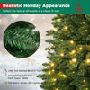 Close-up of the 7.5 feet artificial fir Christmas tree featuring 1968 branch tips and 700 warm white LED lights for festive decor.