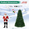 7.5 feet artificial fir Christmas tree with 700 LED lights, featuring 1968 branch tips for ample decoration space.