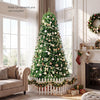 7.5 feet unlit artificial Christmas tree with 1968 branch tips, made of PVC, perfect for home and office decoration.