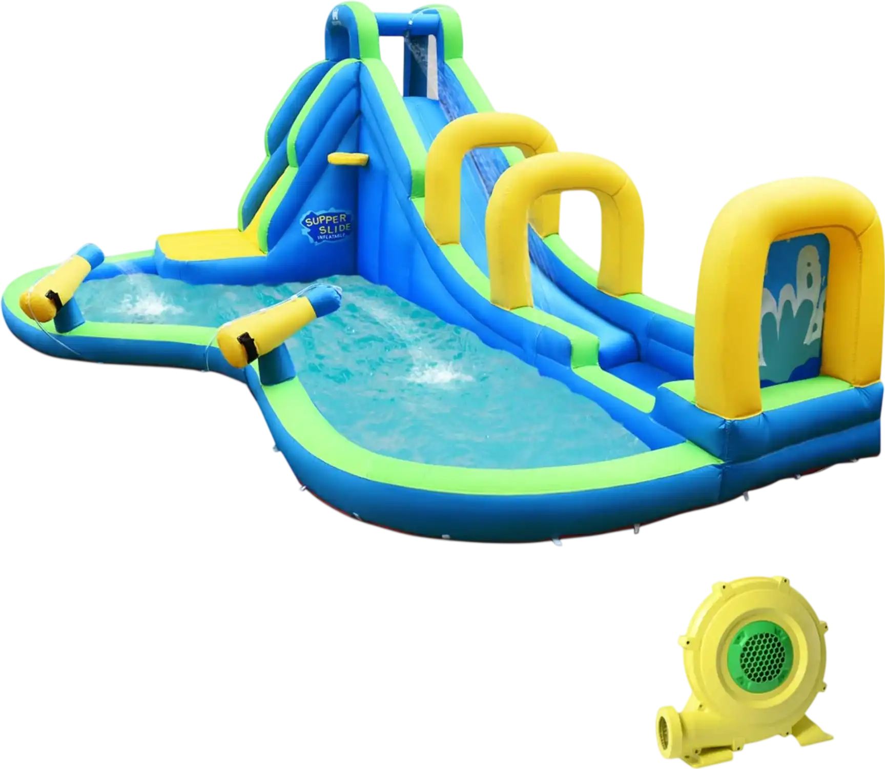 Costway Inflatable Water Bounce Park w/ 735W Blower 41908276 New