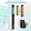 3-in-1 portable evaporative air cooler with honeycomb filter, remote control, and 4 fan speeds for home or office use.