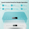 Touch control panel of the 1750 Sq. Ft dehumidifier with humidity settings and timer for easy operation.